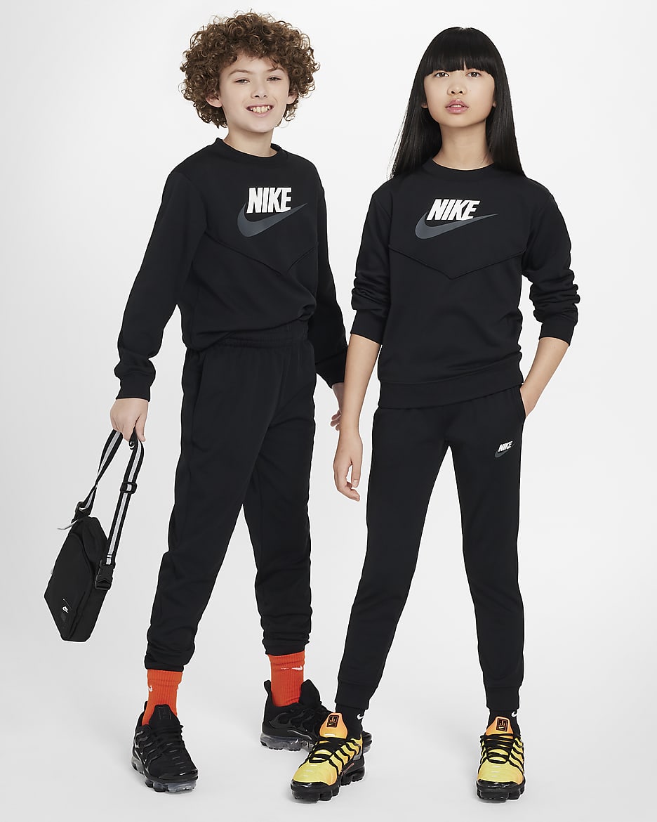 Nike Sportswear Big Kids Tracksuit in Black Size XL FD3090 010